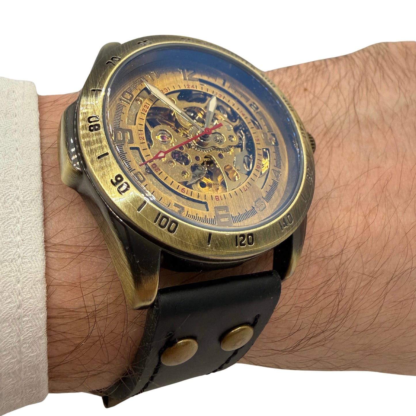 Shenhua Bronze Tone Watch – Black Strap
