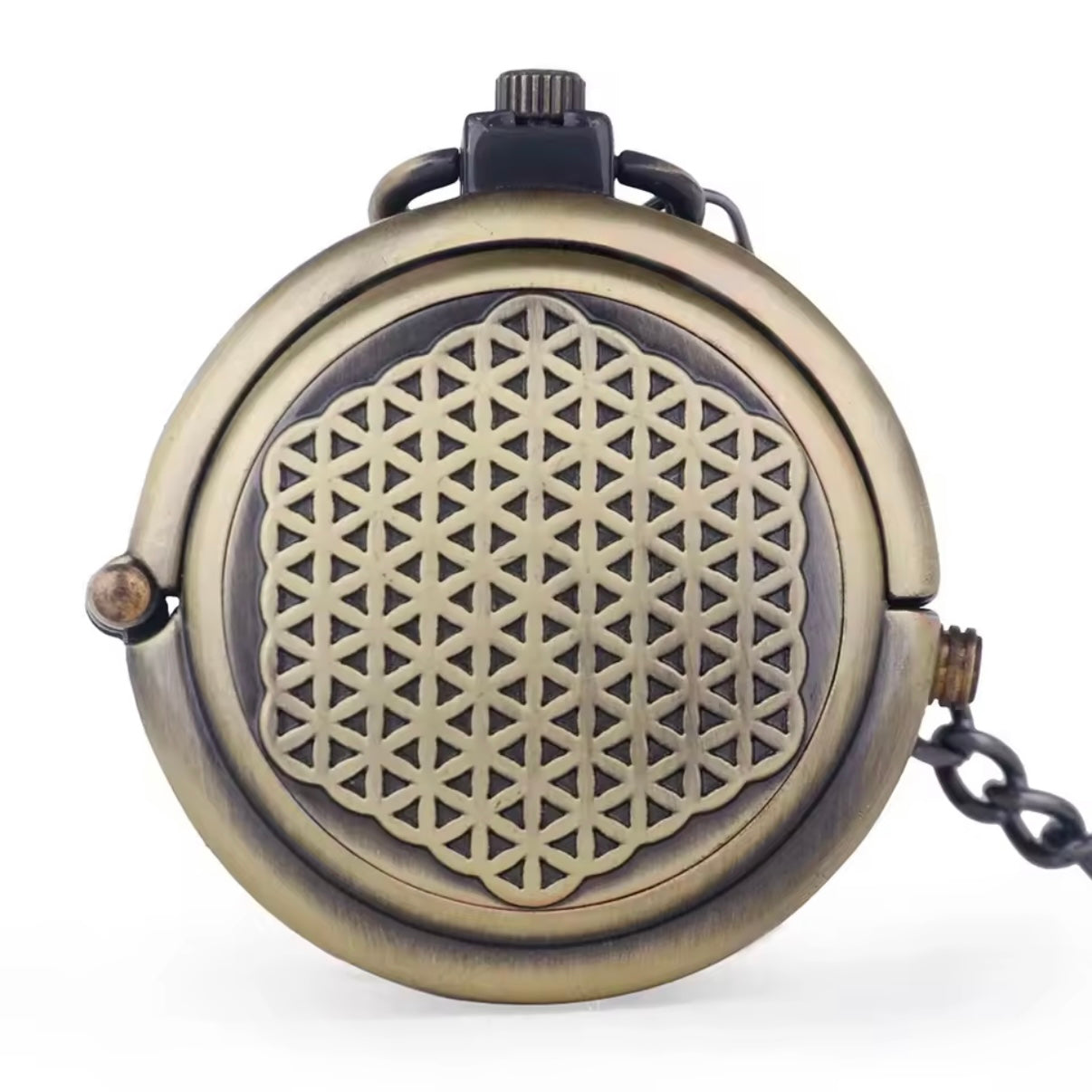 Slide Bronze Mechanical Pocket Watch