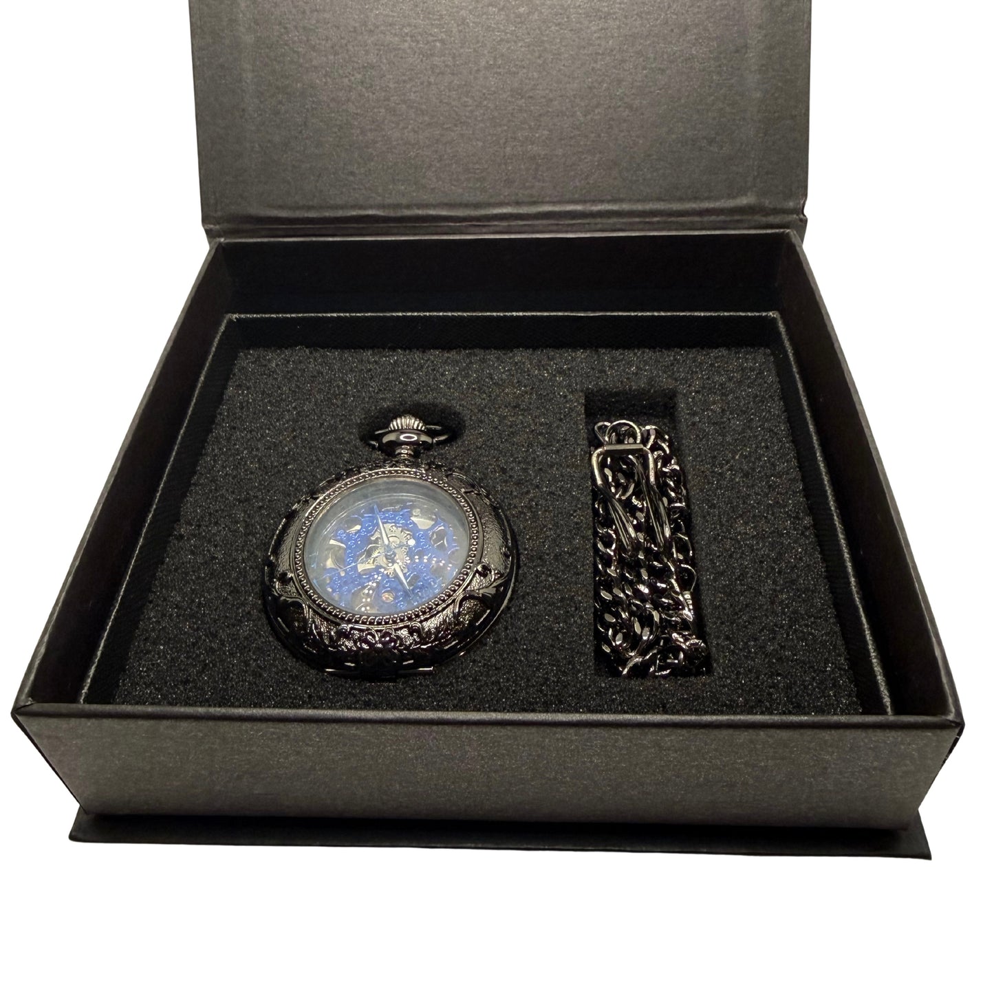 Langford Black Pocket Watch