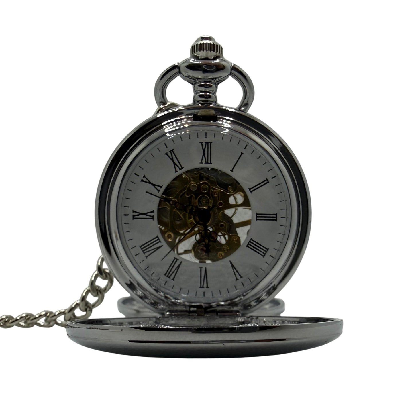 Ashcroft Silver Tone Pocket Watch