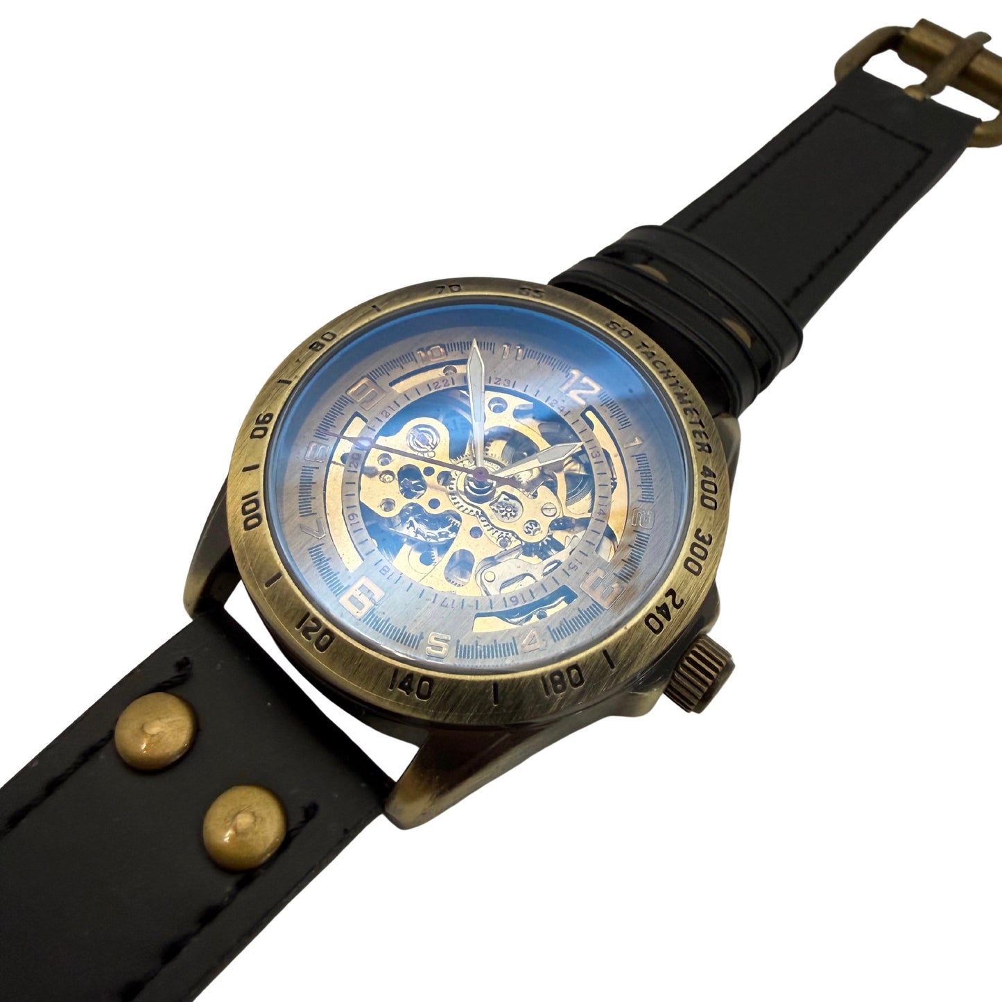Shenhua Bronze Tone Watch – Black Strap