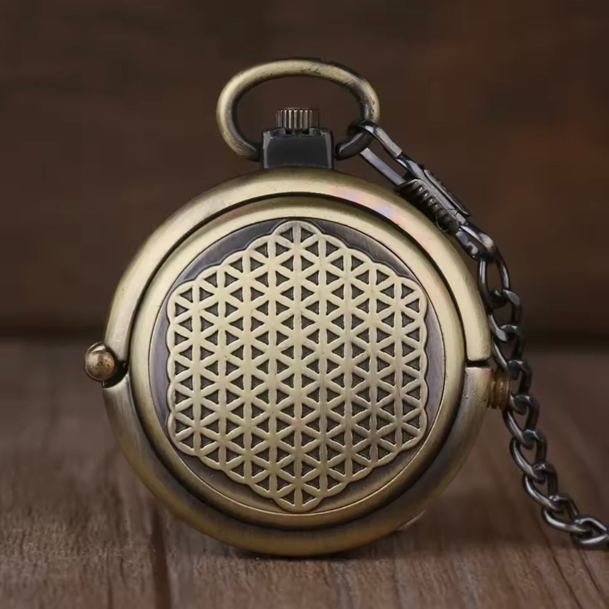 Slide Bronze Mechanical Pocket Watch
