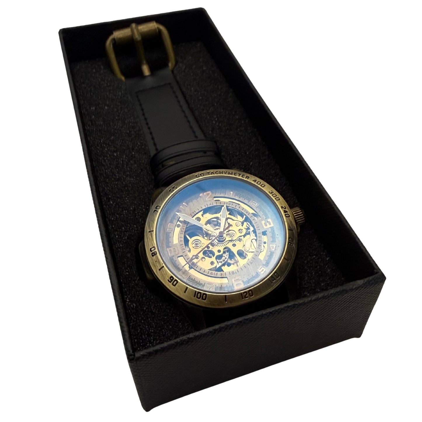 Shenhua Bronze Tone Watch – Black Strap