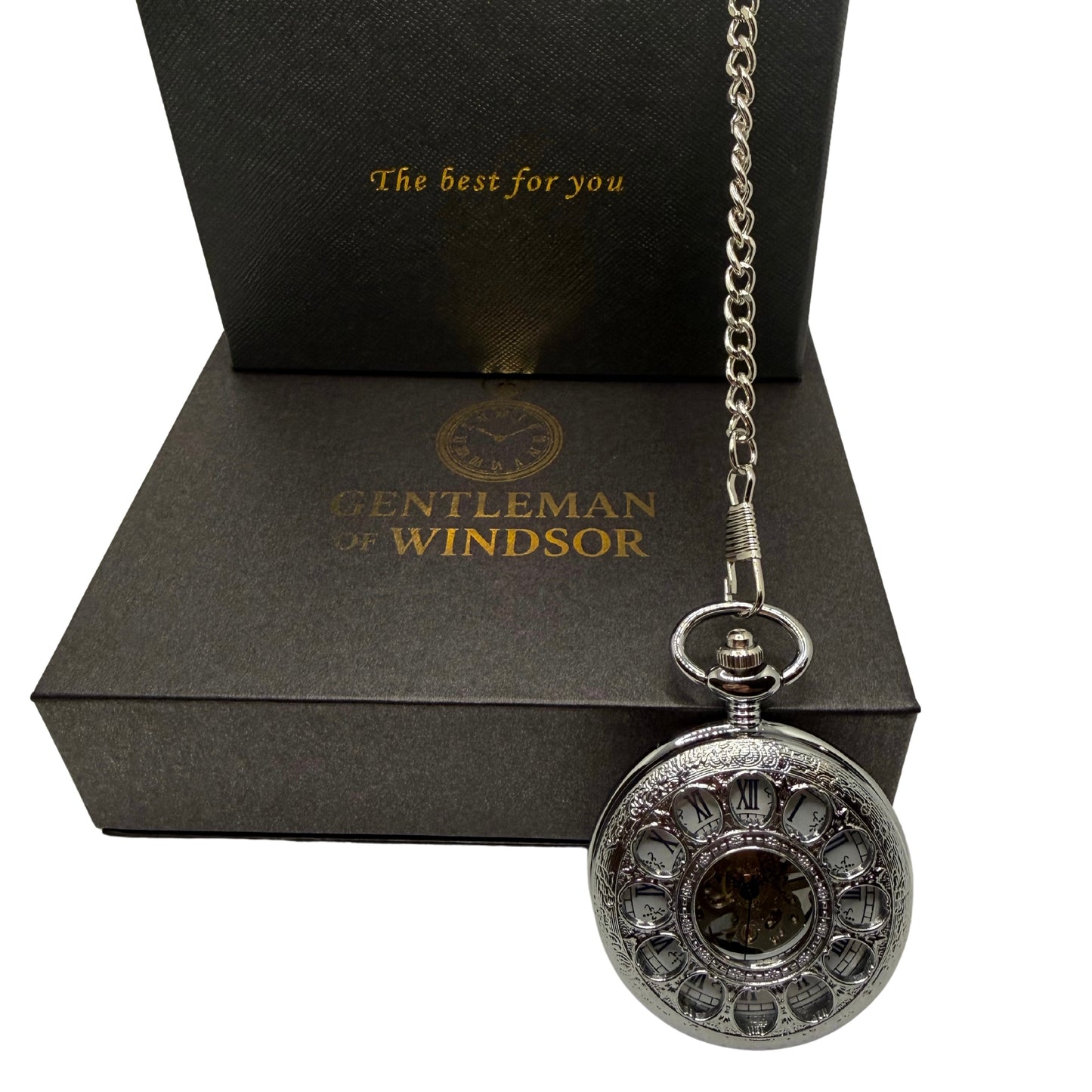 Caldermere Silver Tone Pocket Watch