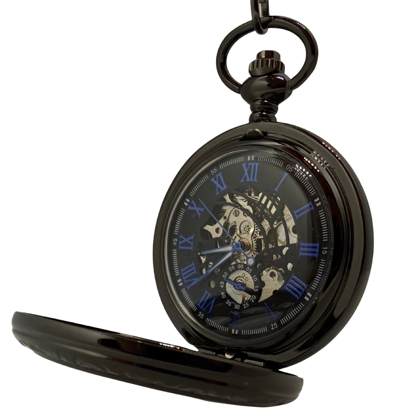 Foxcombe Black Pocket Watch