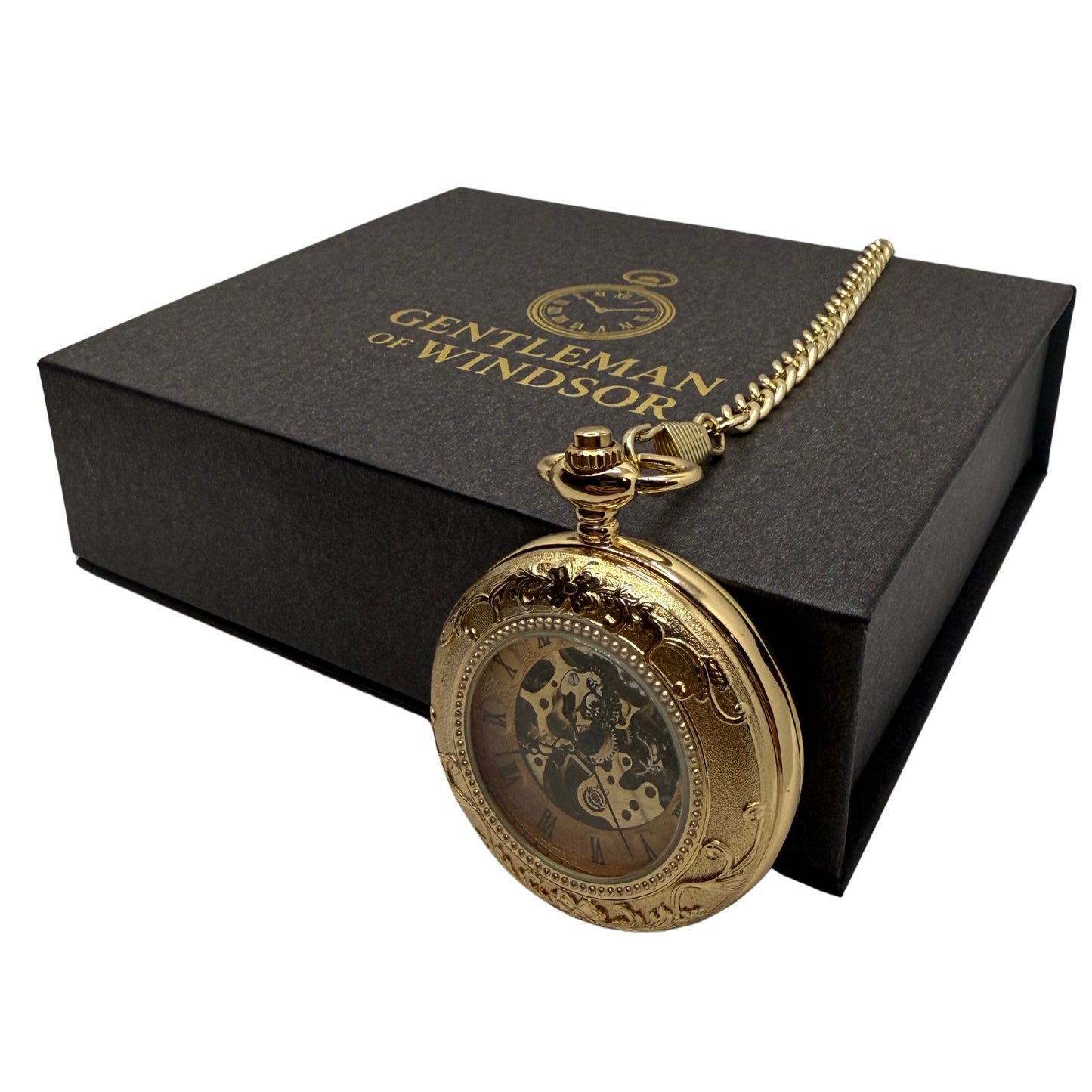 Langmere Gold Tone Pocket Watch