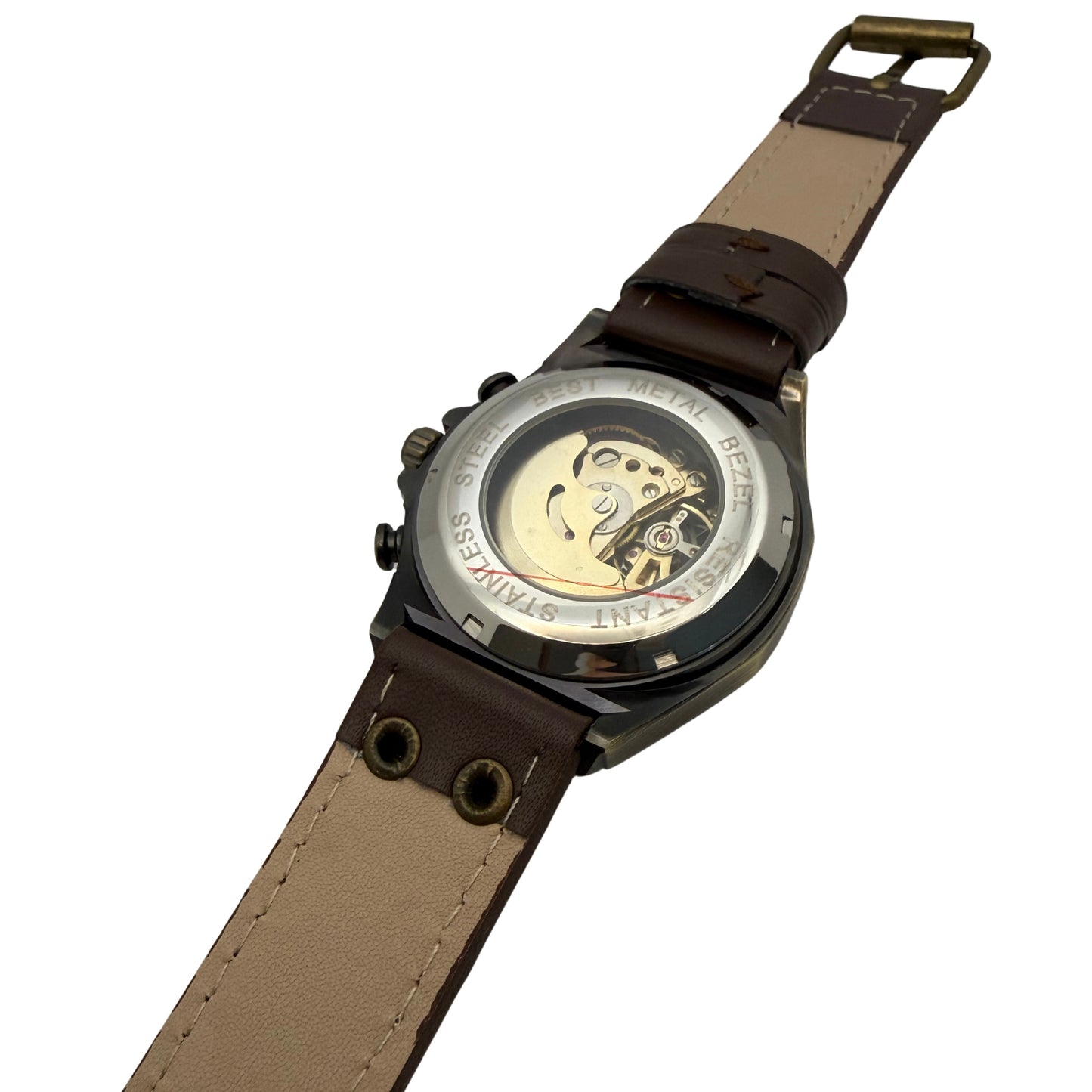 Whitmere Bronze Tone Watch - Brown Strap