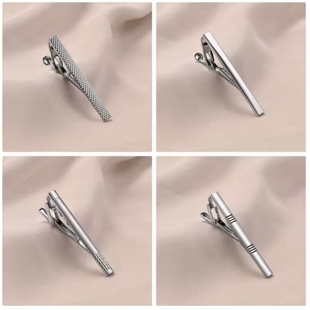 8-Piece Tie Clip Multiple Colour Set