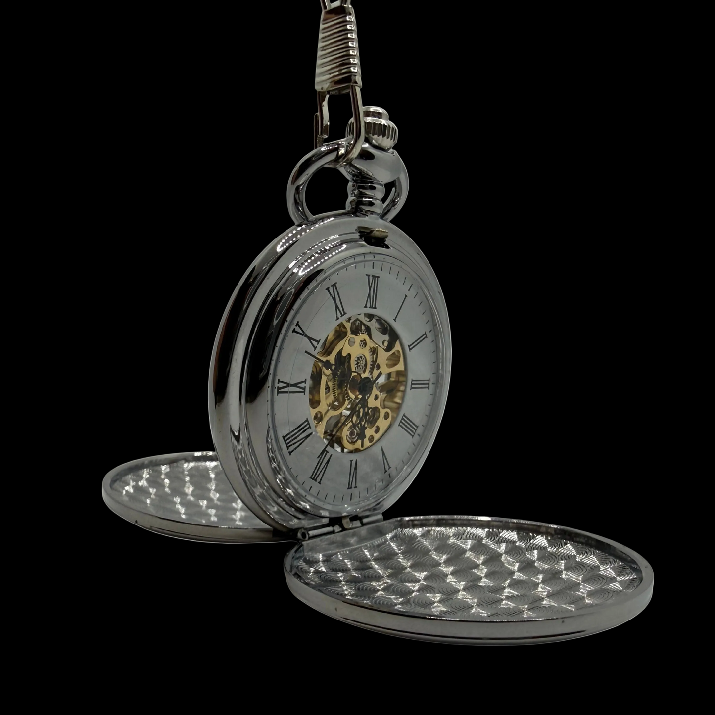 Ashcroft Silver Tone Pocket Watch