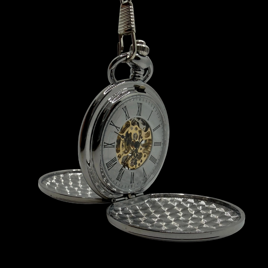 Ashcroft Silver Tone Pocket Watch