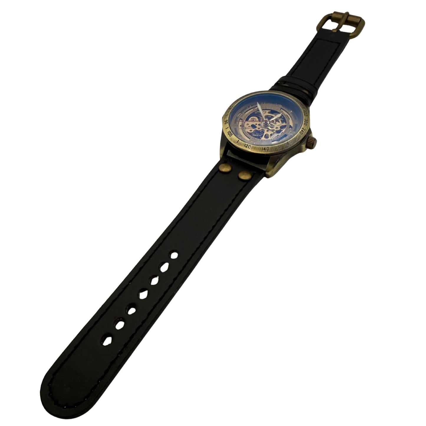 Shenhua Bronze Tone Watch – Black Strap