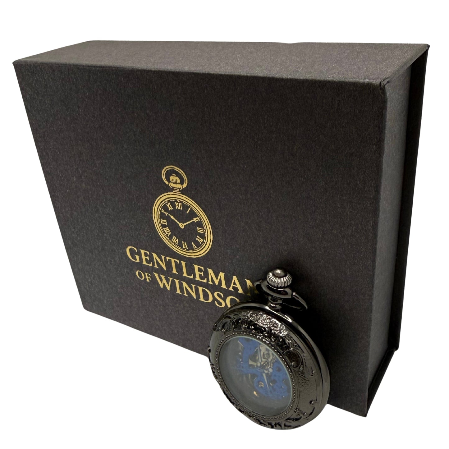 Langford Black Pocket Watch