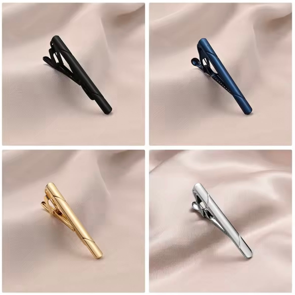8-Piece Tie Clip Multiple Colour Set