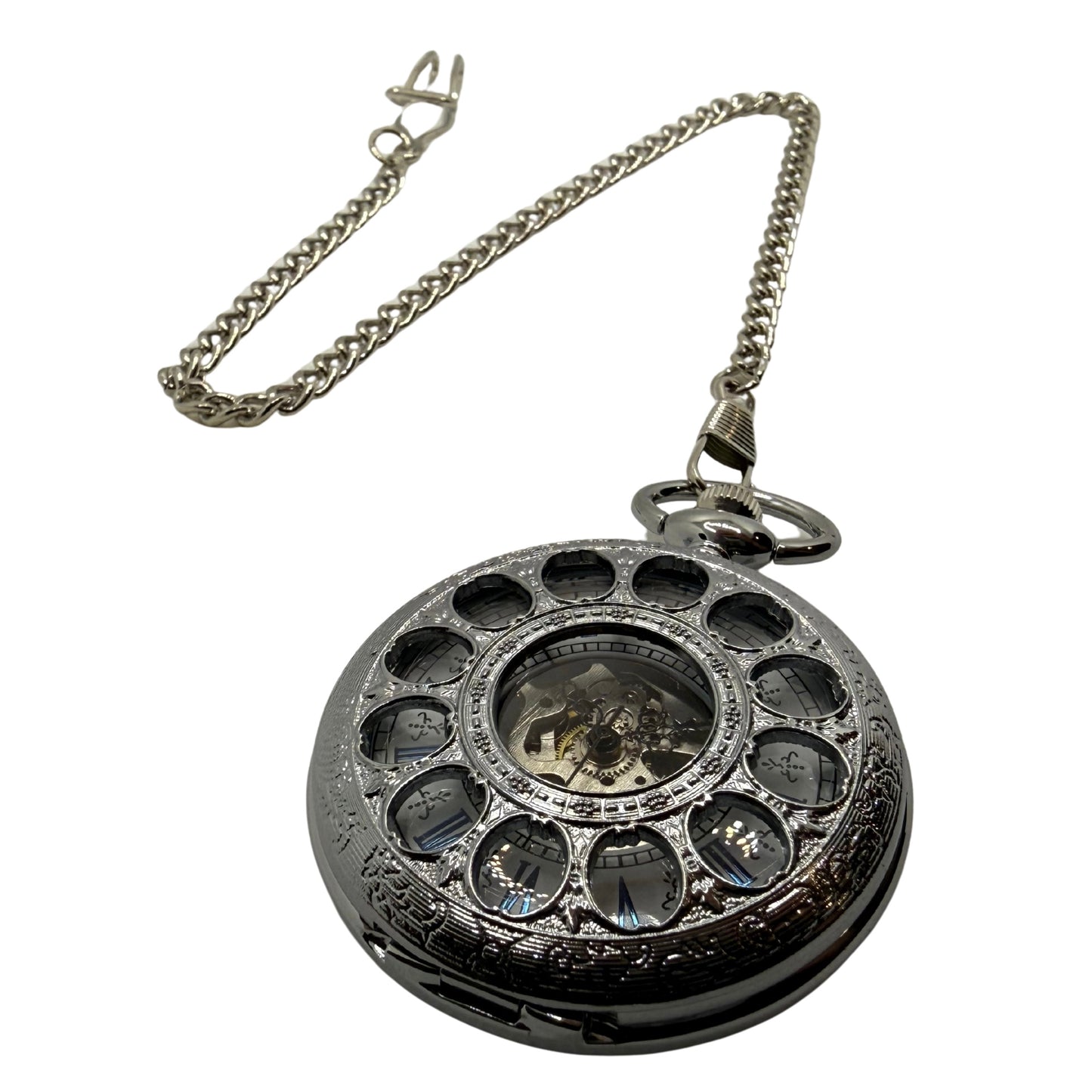 Caldermere Silver Tone Pocket Watch