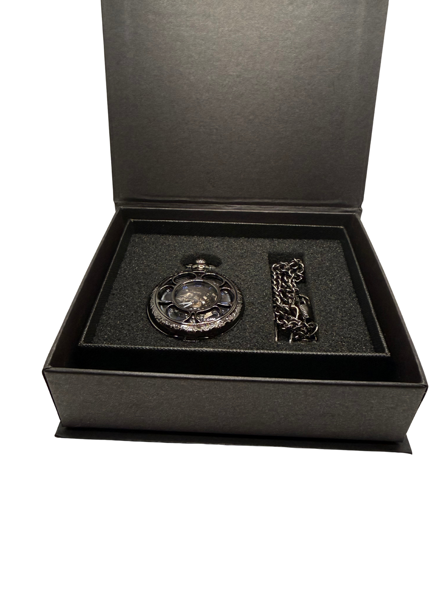Foxcombe Black Pocket Watch