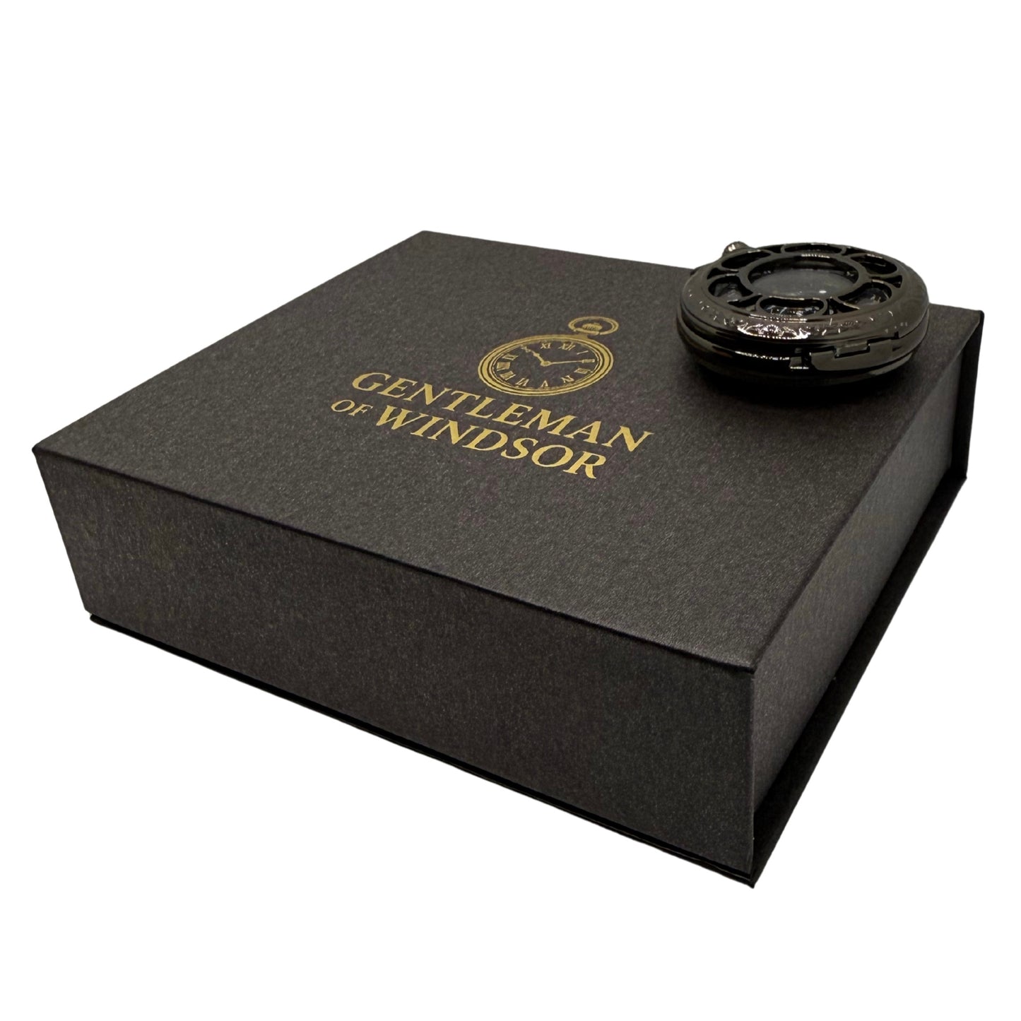 Foxcombe Black Pocket Watch