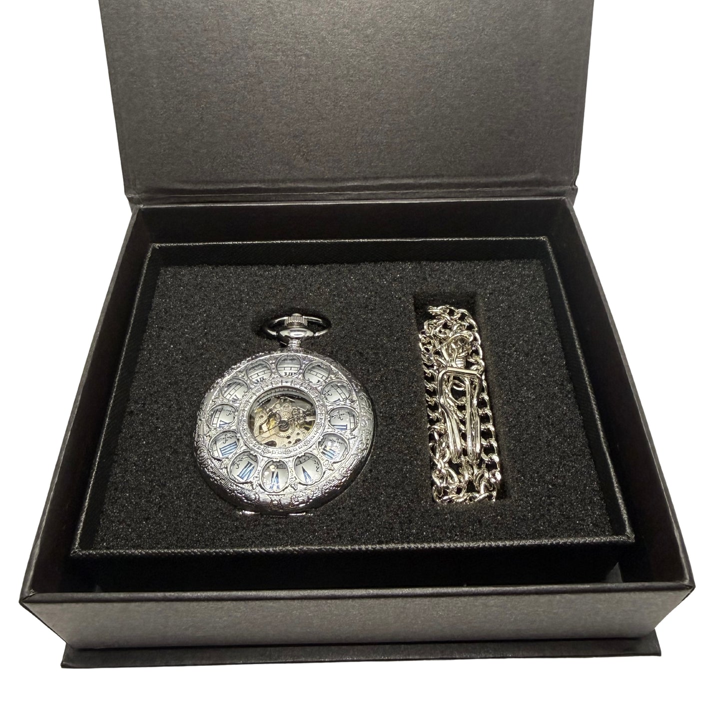 Caldermere Silver Tone Pocket Watch
