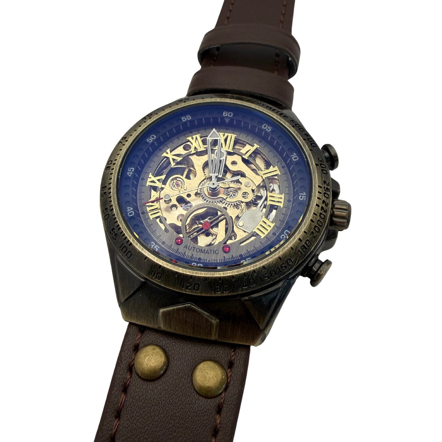 Whitmere Bronze Tone Watch - Brown Strap