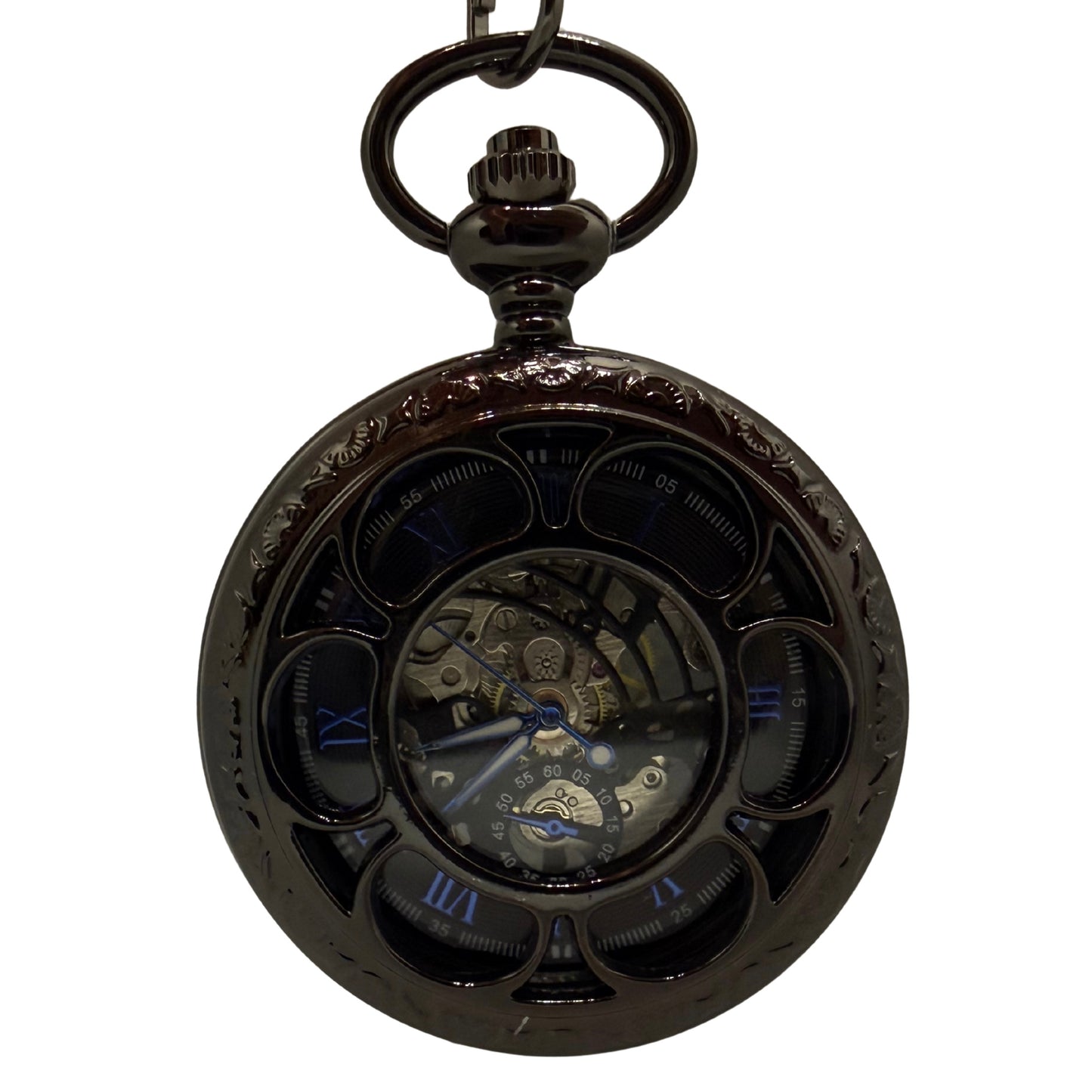 Foxcombe Black Pocket Watch