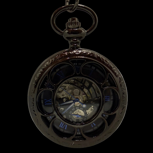 Foxcombe Black Pocket Watch
