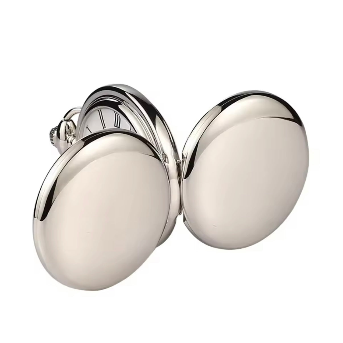 Silver Mechanical Pocket Watch