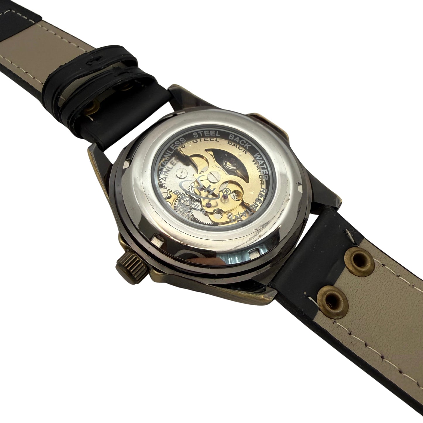 Shenhua Bronze Tone Watch – Black Strap