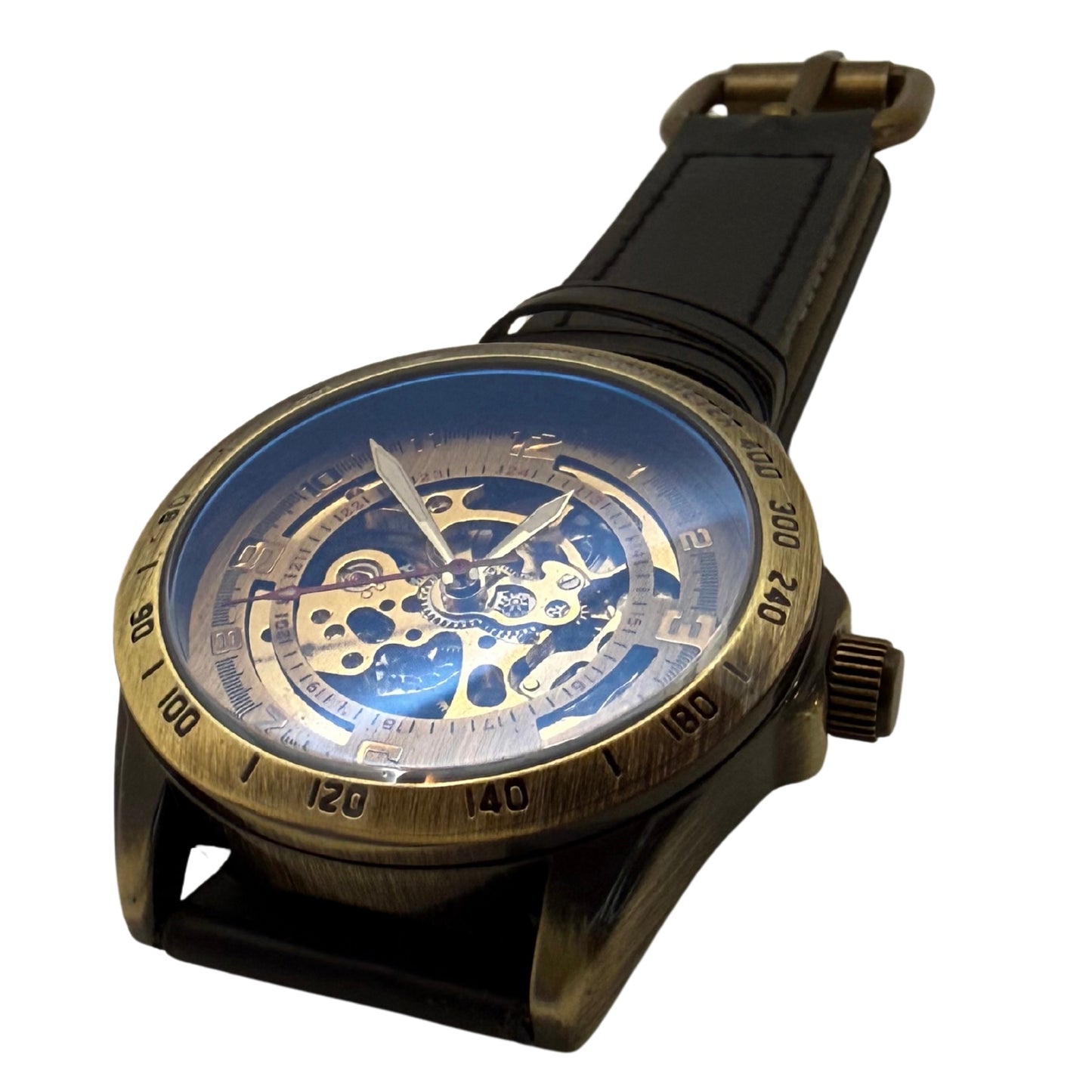 Shenhua Bronze Tone Watch – Black Strap