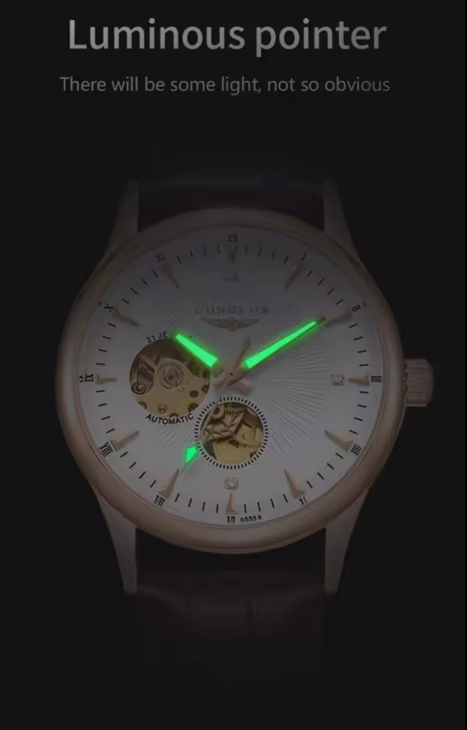 Classic Gold Skeleton Detail Watch